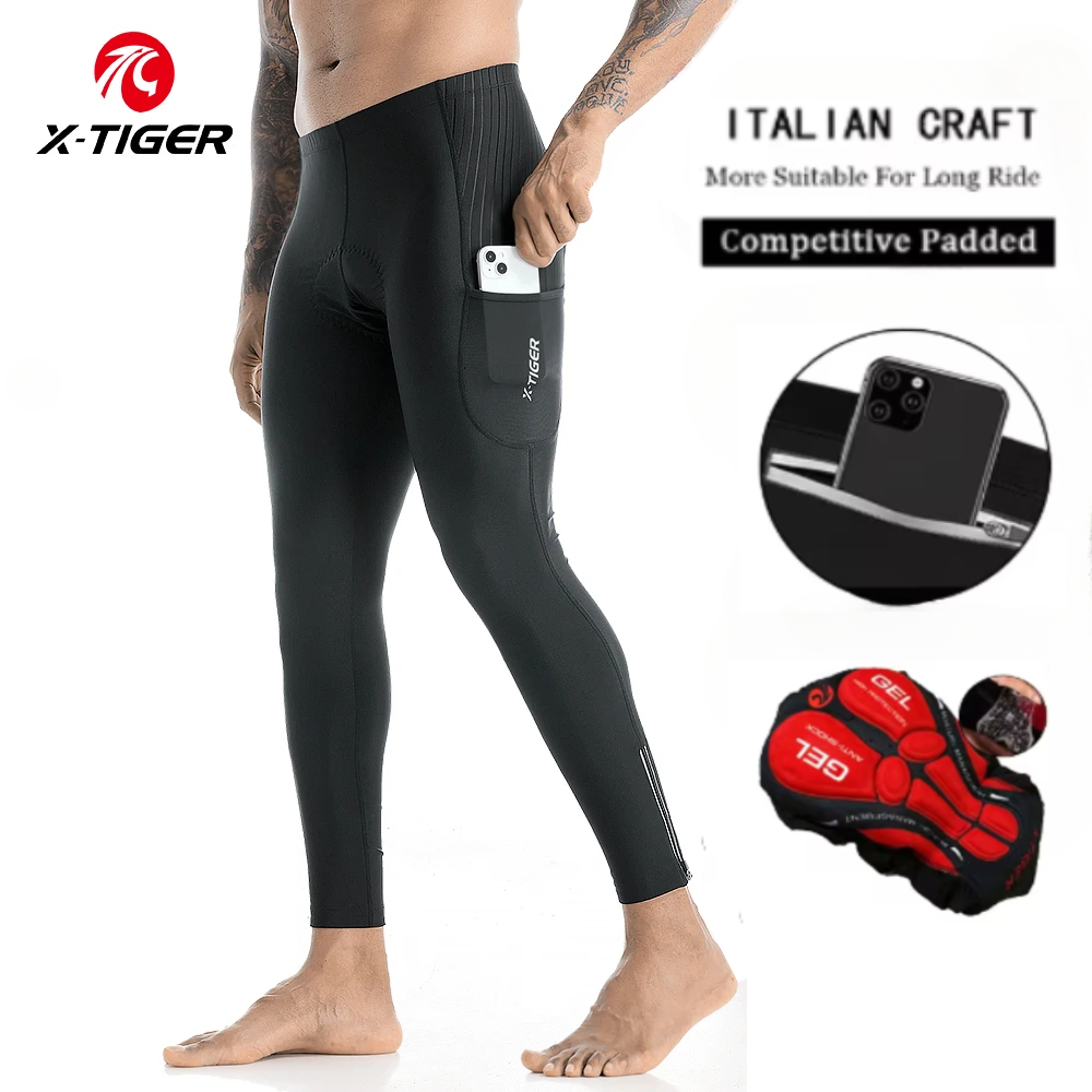 Mountain Biking Overalls - X-TIGER Männer Radfahren lange Hosen Gel