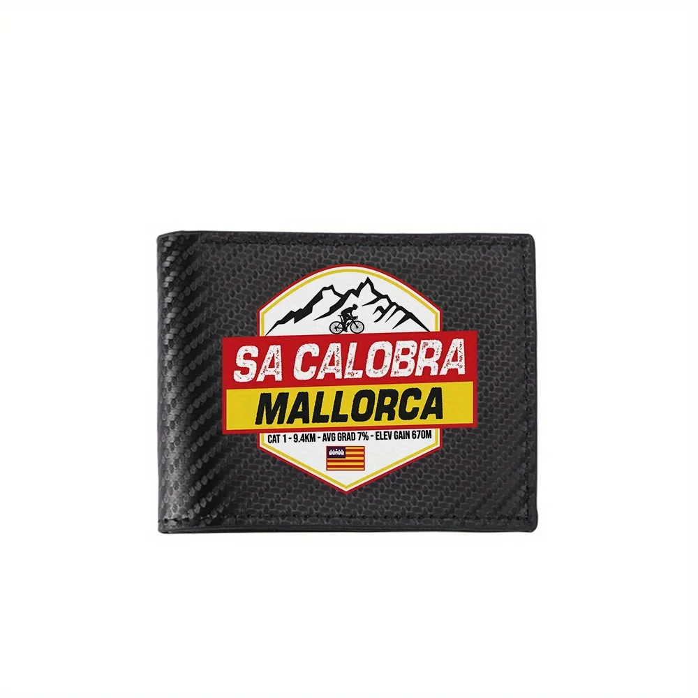 Mountain Biking Mallorca - Mountainbike-Radfahrer-Route-Schild Mallorca Herren-Geldbörsen Einfaches Business Modernes,