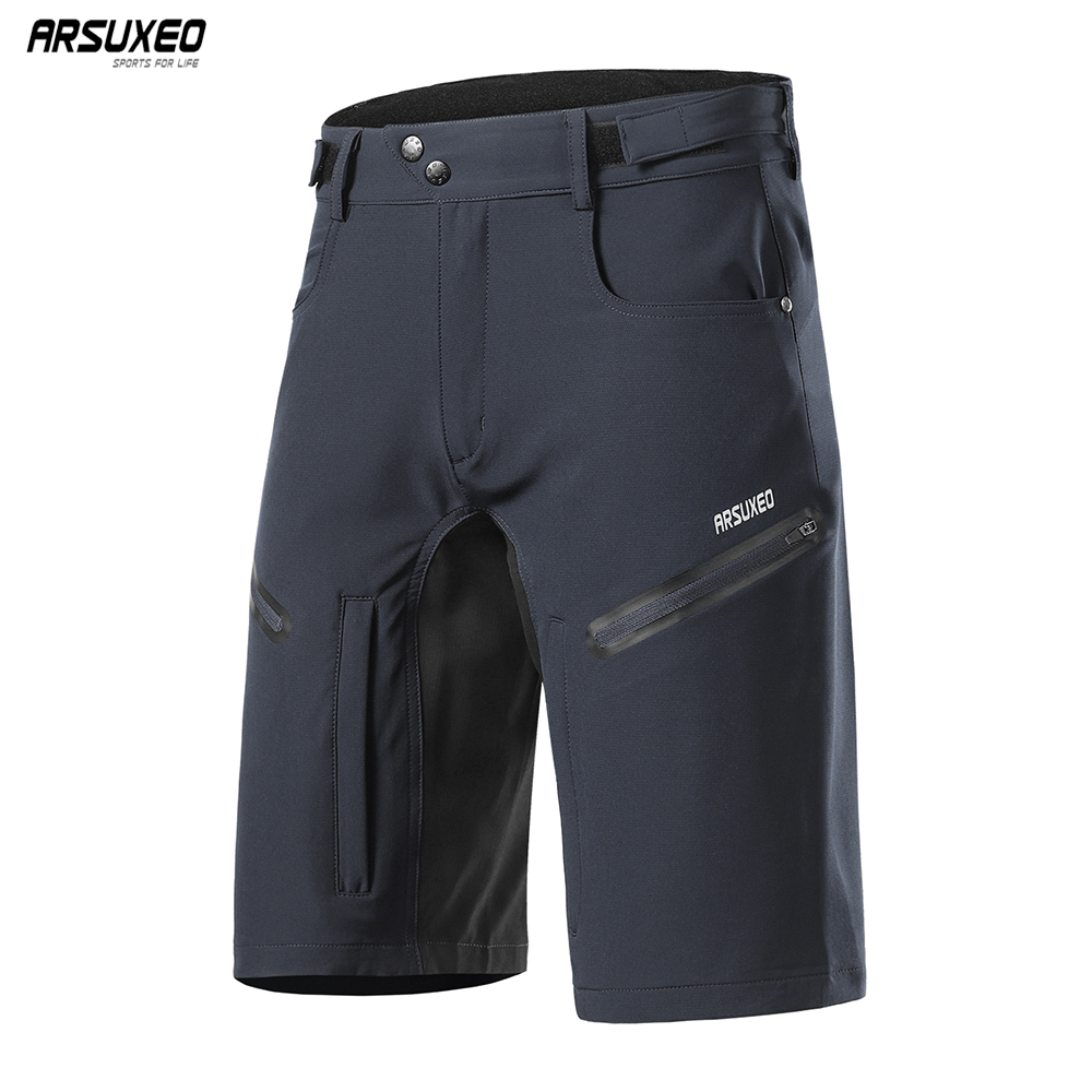 Mountain Biking Overalls - ARSUXEO Herren-Radhose, lockere Passform, MTB-Mountainbike-Shorts, Outdoor-Sport,