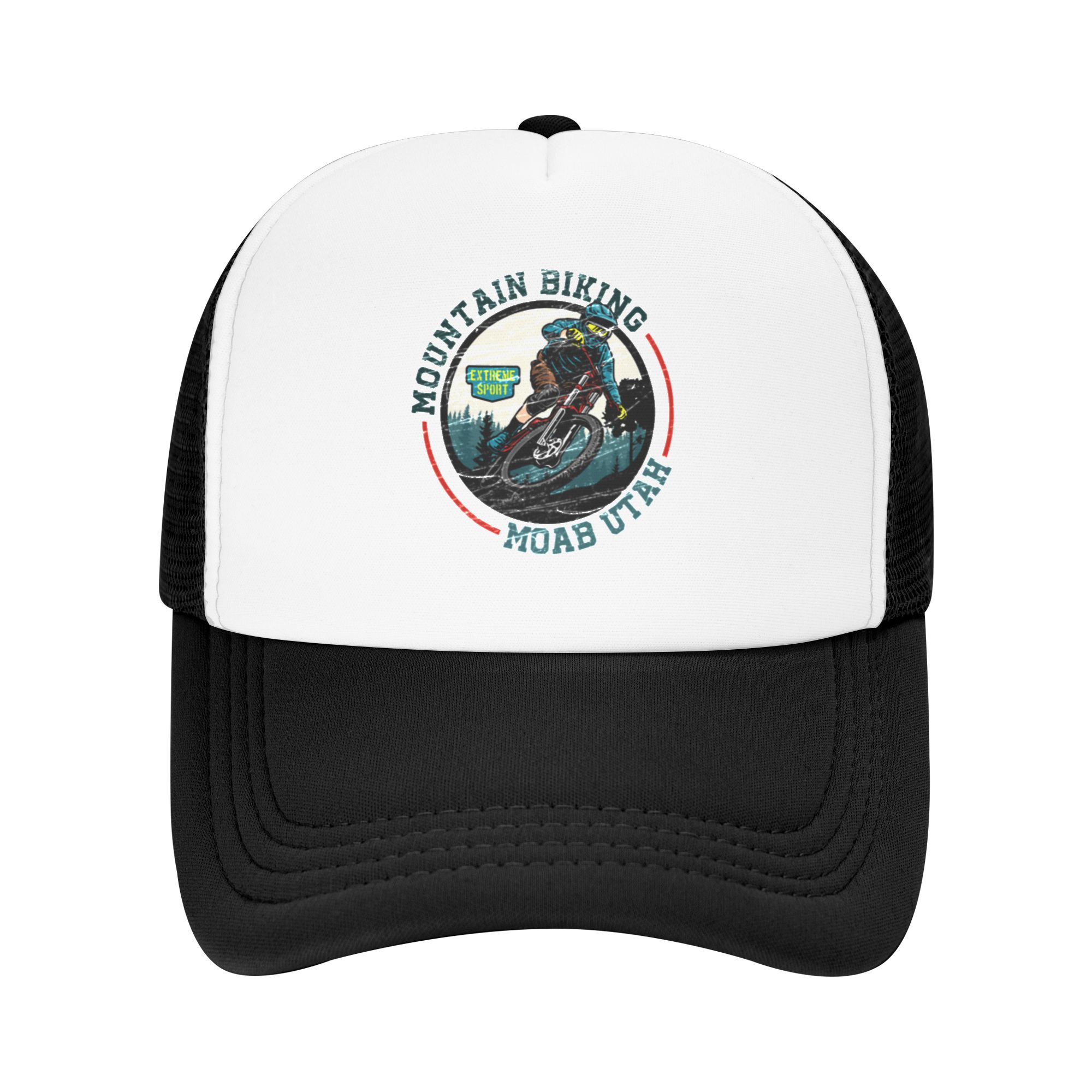 Mountain Biking Moab - Modische Vintage-Baseballkappe aus Mesh für Mountainbiking